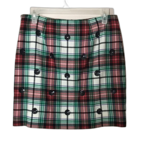 Vineyard Vines Winter Tartan Wool blend mini skirt size 2 - Picture 8 of 10